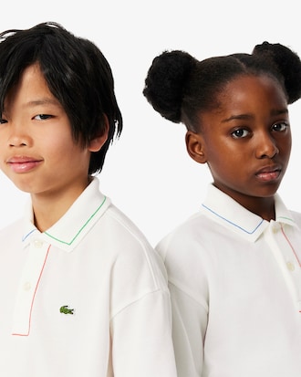 Kids' Contrast Accent Petit Piqué Polo