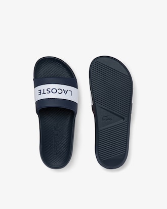 Men's Croco Logo Slides