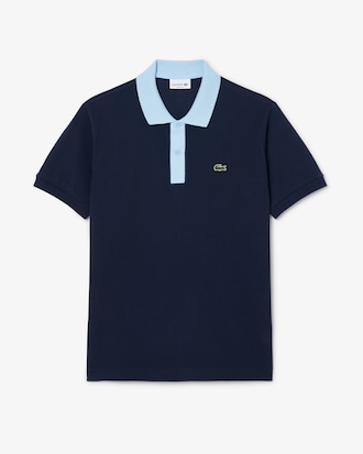 Polo de corte clásico con cuello en contraste L.12.12 para hombre