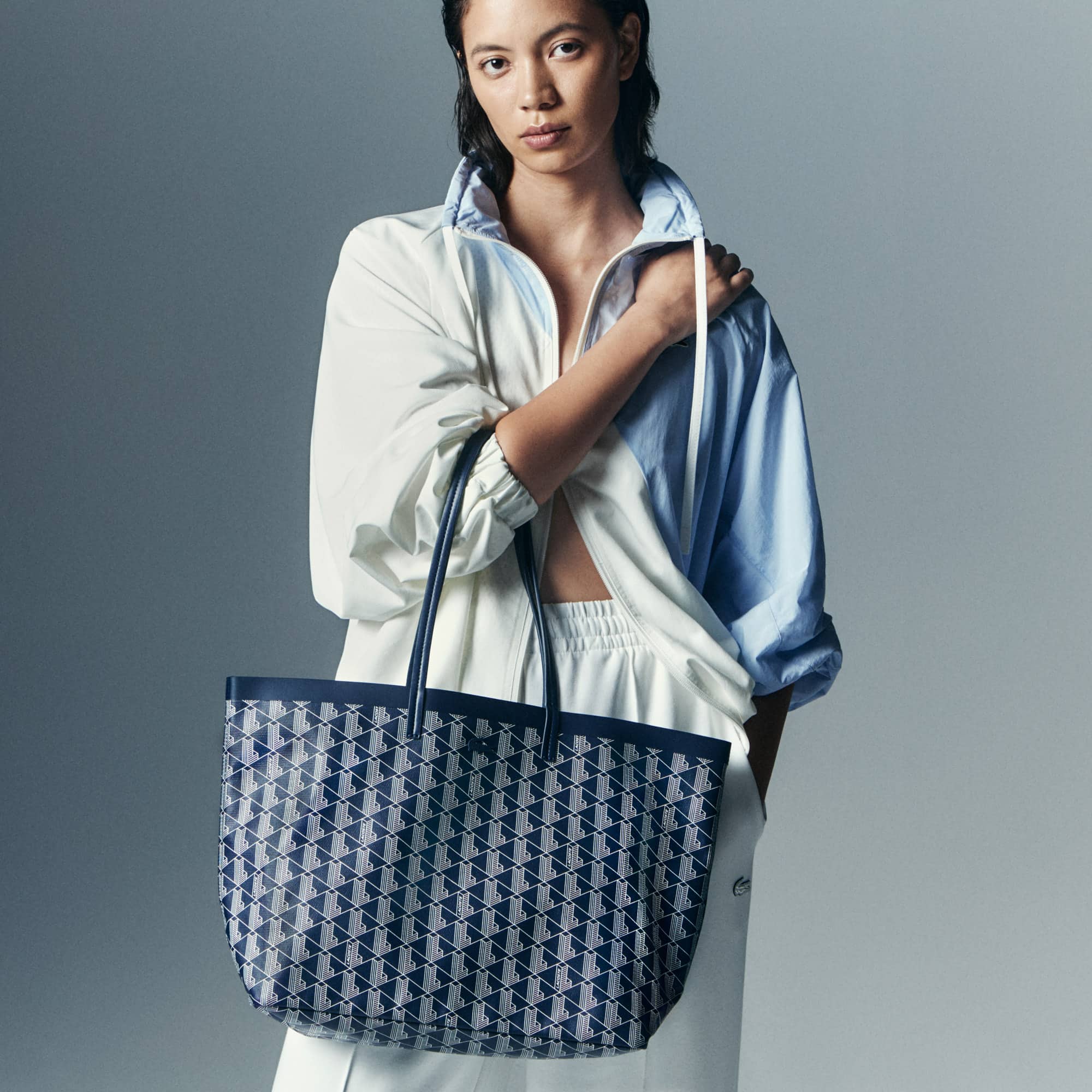 LACOSTE★ モノグラム ZELY ショッパー トート Women's Zely Tote with Pouch - Tote Bags - New In 2025 | Lacoste