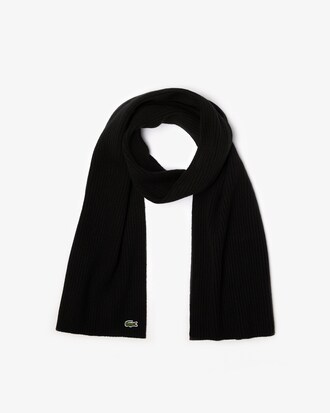 Men's Ribbed Rectangular Wool Scarf