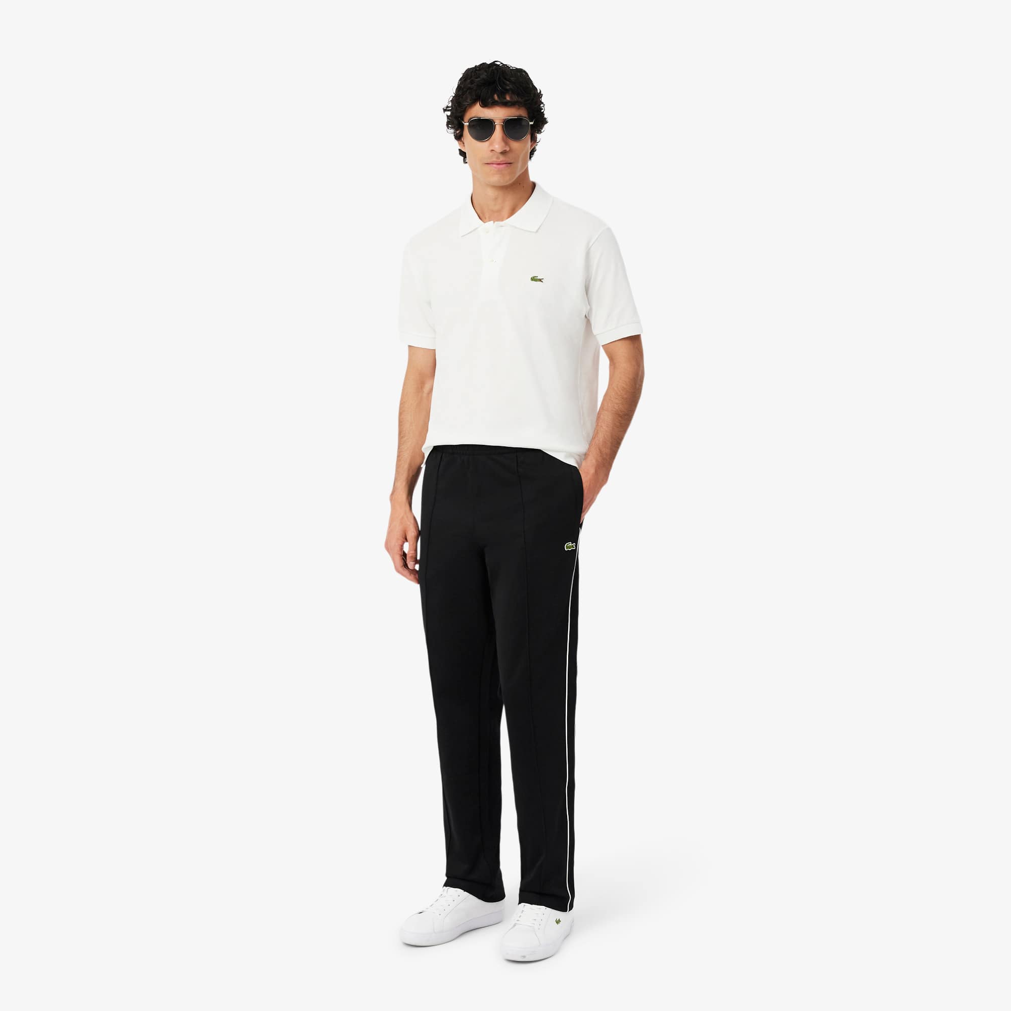 Trim Accent Piqué Sweatpants