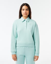 Women's Relaxed Fit Embroidered Polo Sweatshirt 