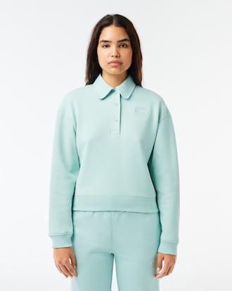Women's Relaxed Fit Embroidered Polo Sweatshirt 