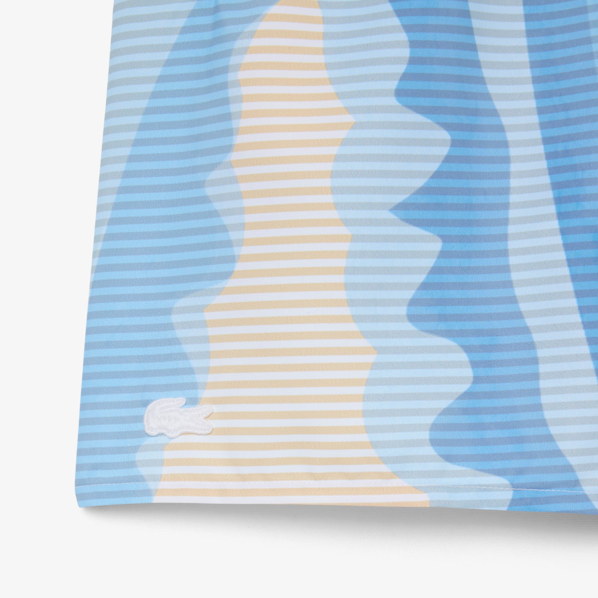 Mid Length Striped Swim Trunks
