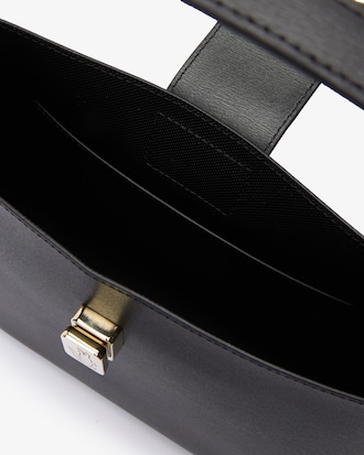 Amelia Metal Clasp Leather Bag