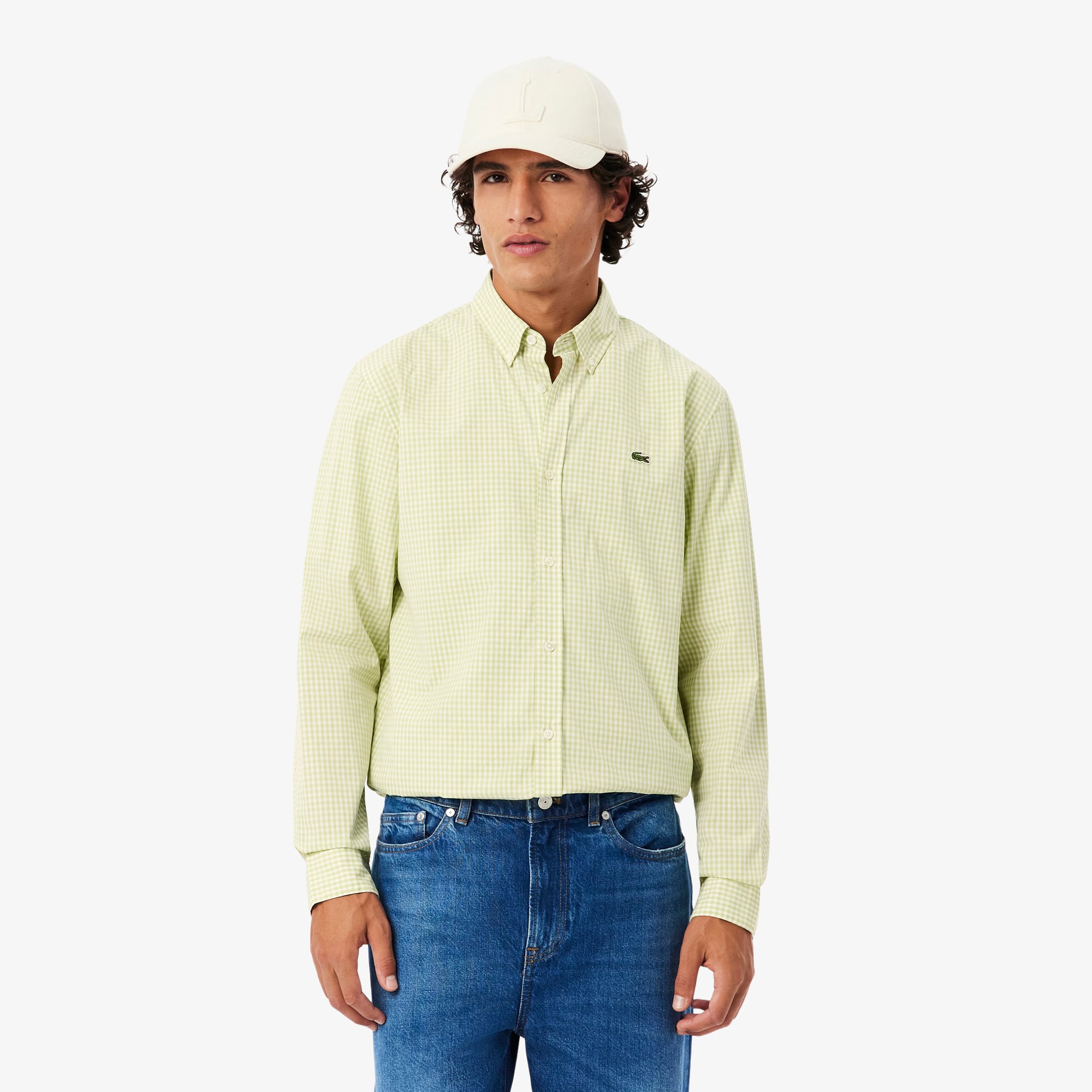 Lacoste Regular Fit Plaid Poplin Shirt