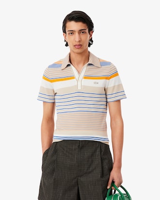 Runway Slim Fit Striped Piqu&eacute; Polo Shirt