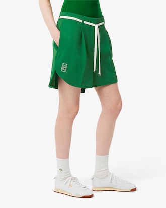 Oversized Pleated Bermuda Shorts