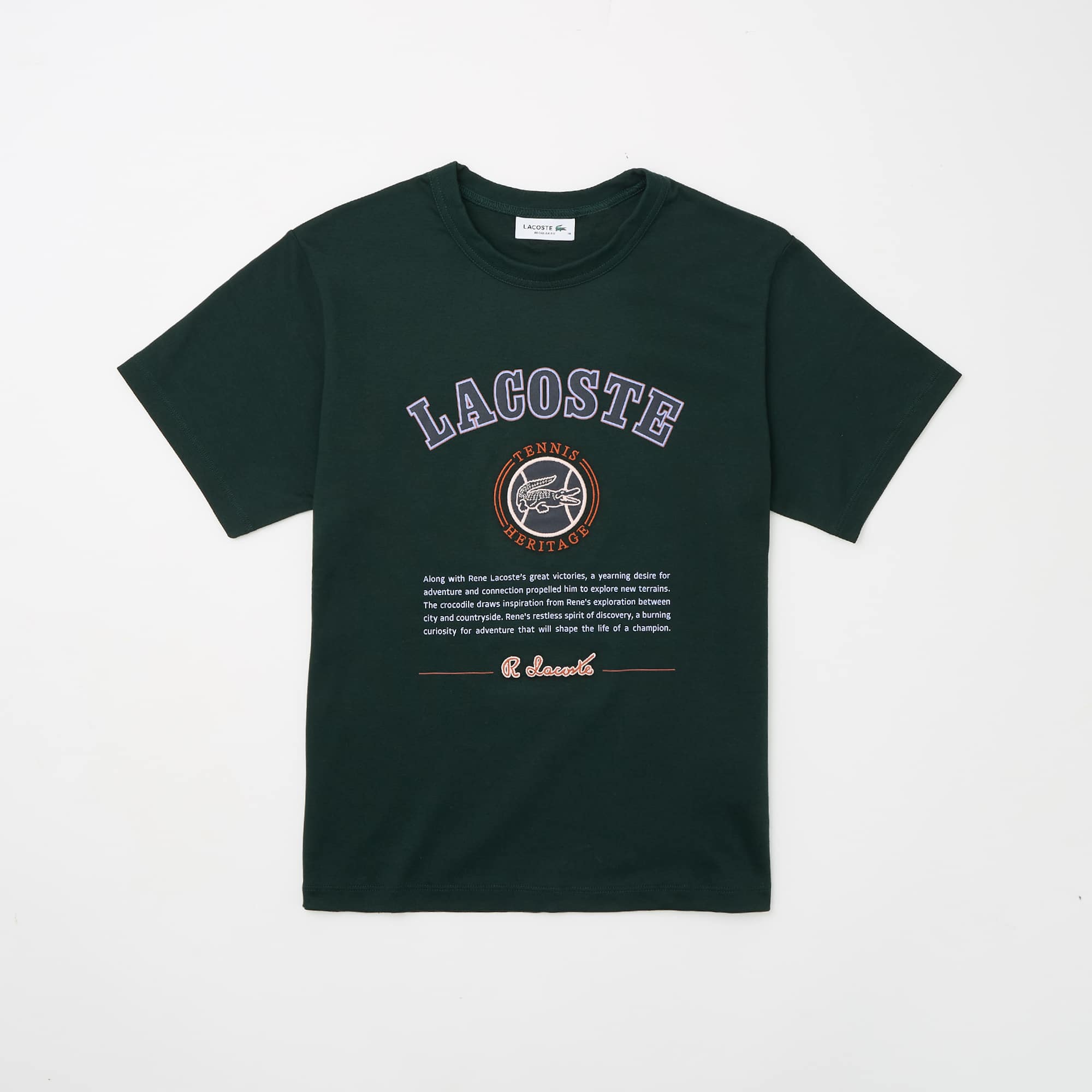 Lacoste Women's Slim Fit Interlock Print T-shirt - 40 In Green