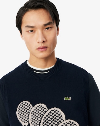 Cotton Jacquard Sweater Vest