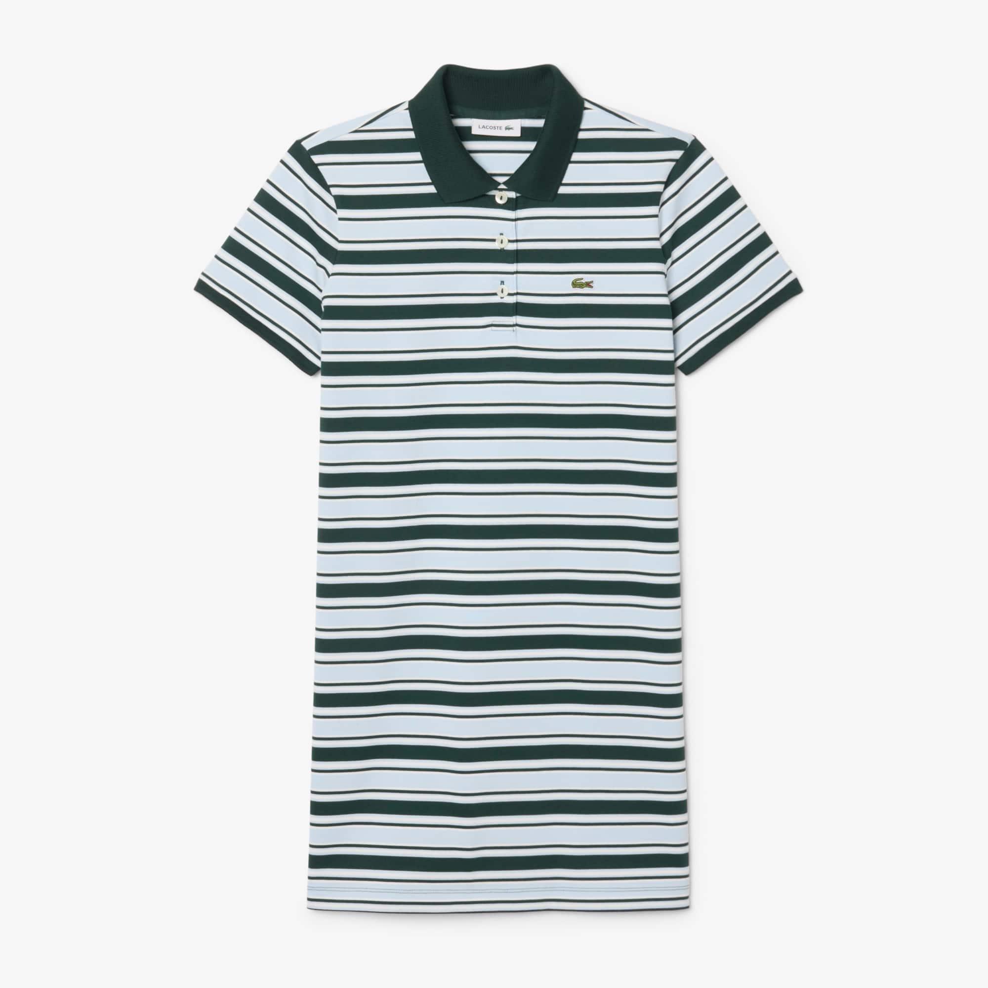 Striped Cotton Polo Dress
