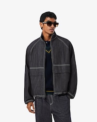 Oversized Zipped Denim Jacket