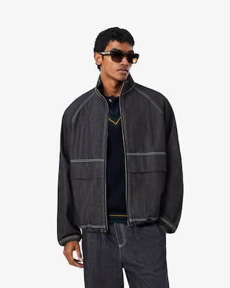 Oversized Zipped Denim Jacket