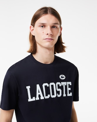 Men's Contrast Badge Cotton T-Shirt