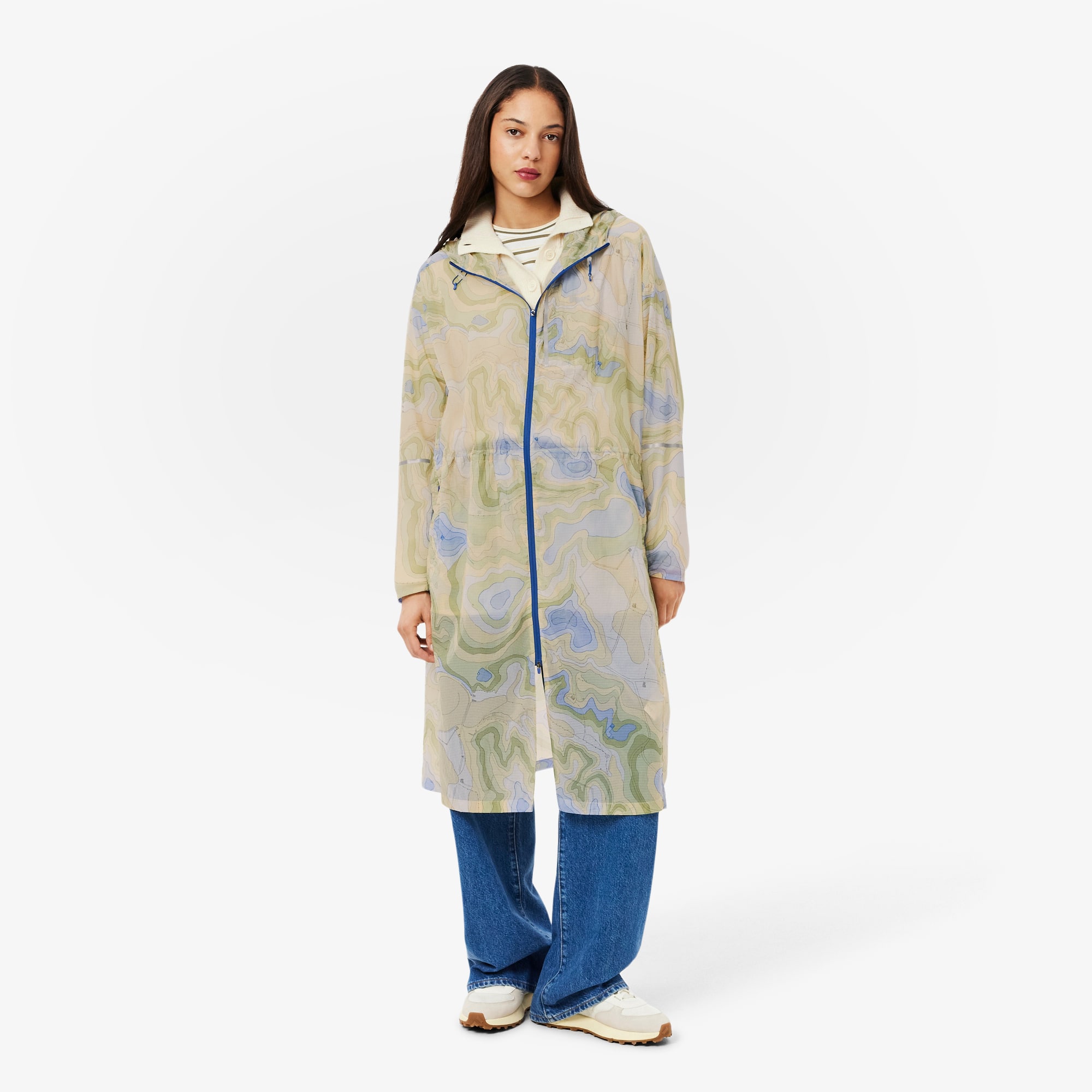 Lacoste Women's Long Oversized Water-repellent Parka - 42 In Gray
