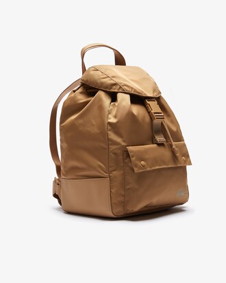 Back To L Clip Flap Nylon Backpack