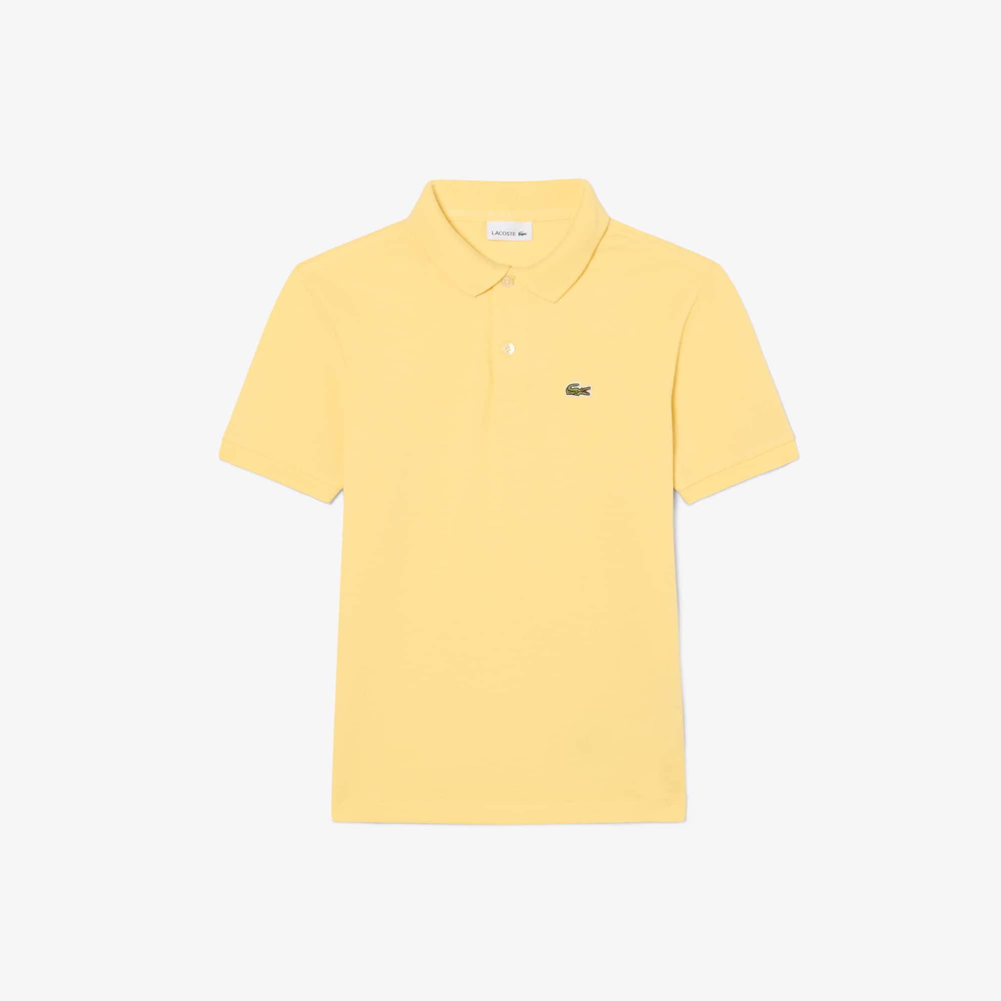 Lacoste Classic Fit Short Sleeve Pique Polo Shirt In Light Yellow