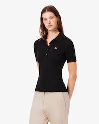 Polo de Tejido Pointelle de Corte Ajustado