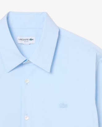Camisa de Popelina El&aacute;stica de Corte Ajustado