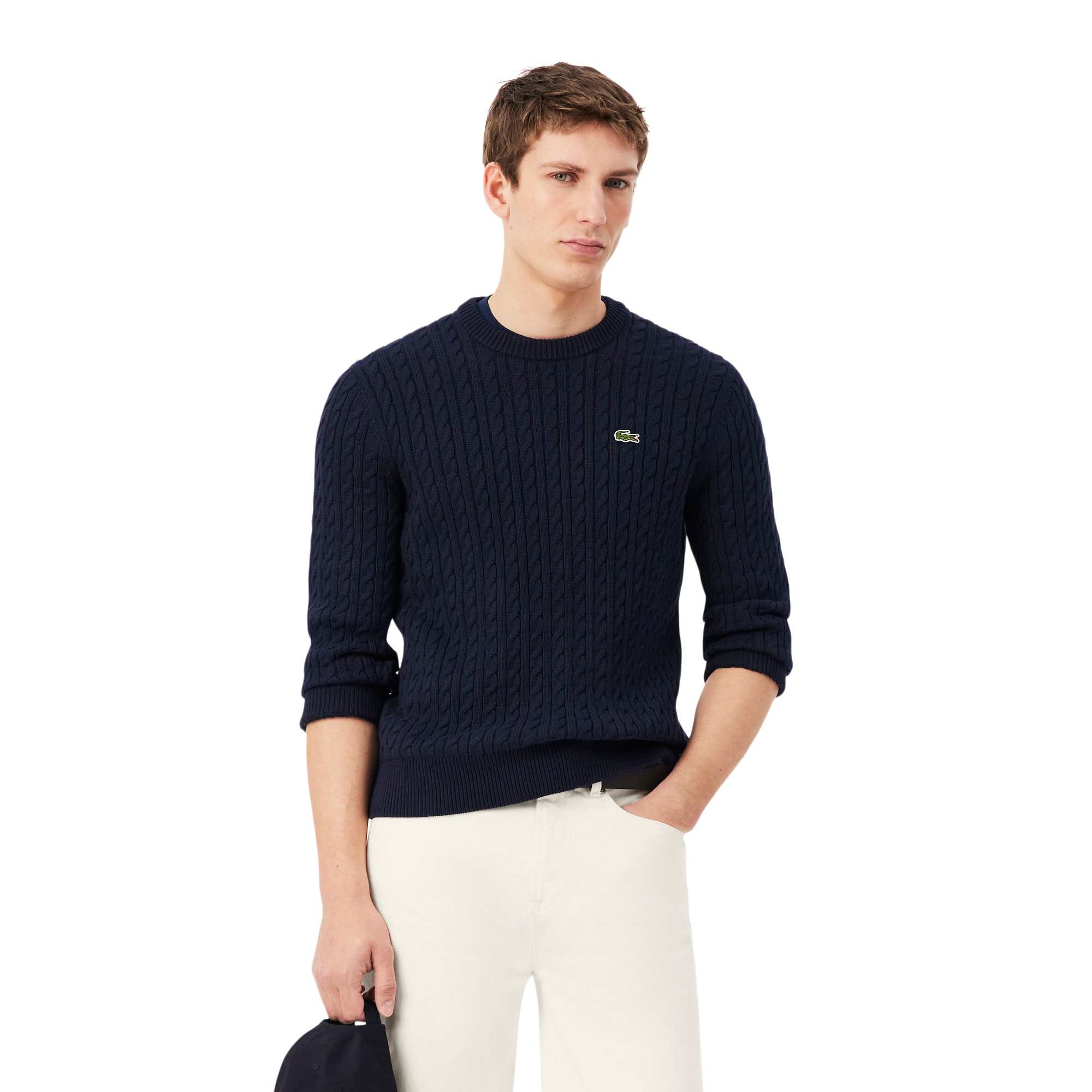 Men's Cable Knit Cotton Sweater - Sweaters & Sweatshirts - New In
