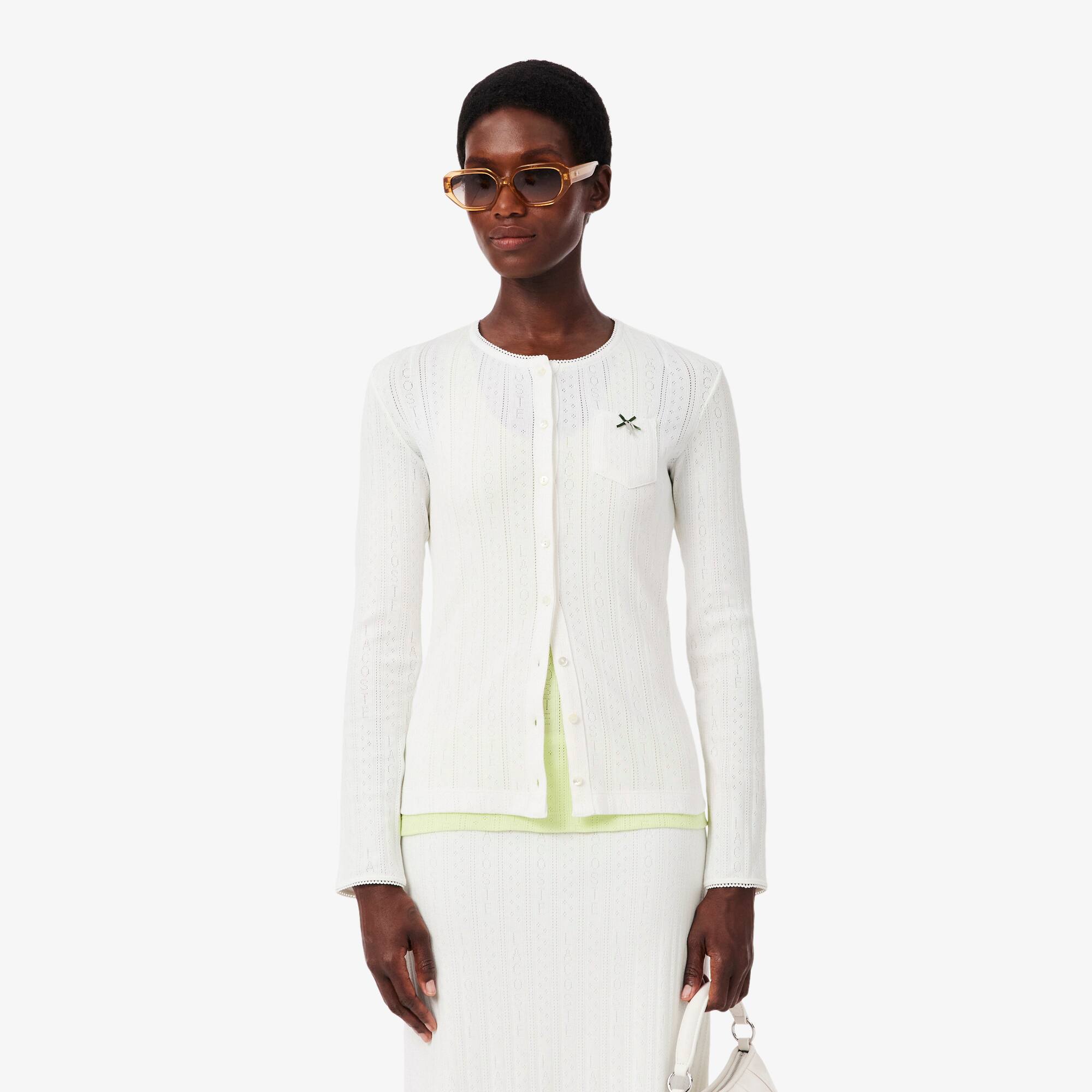 Slim Fit Pointelle Cardigan