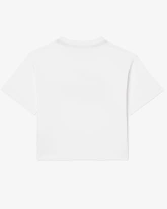 Girls' Monogram Print Cotton T-Shirt