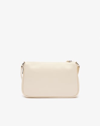 Sac &agrave; bandouli&egrave;re femme en toile enduit &agrave; effet piqu&eacute;