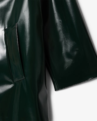 Women's Tailored Collar Vinyl Trench Coat