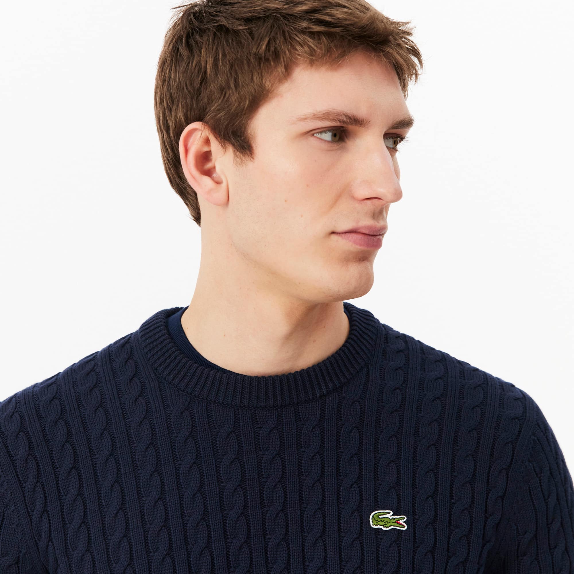 Men's Cable Knit Cotton Sweater - Sweaters & Sweatshirts - New In