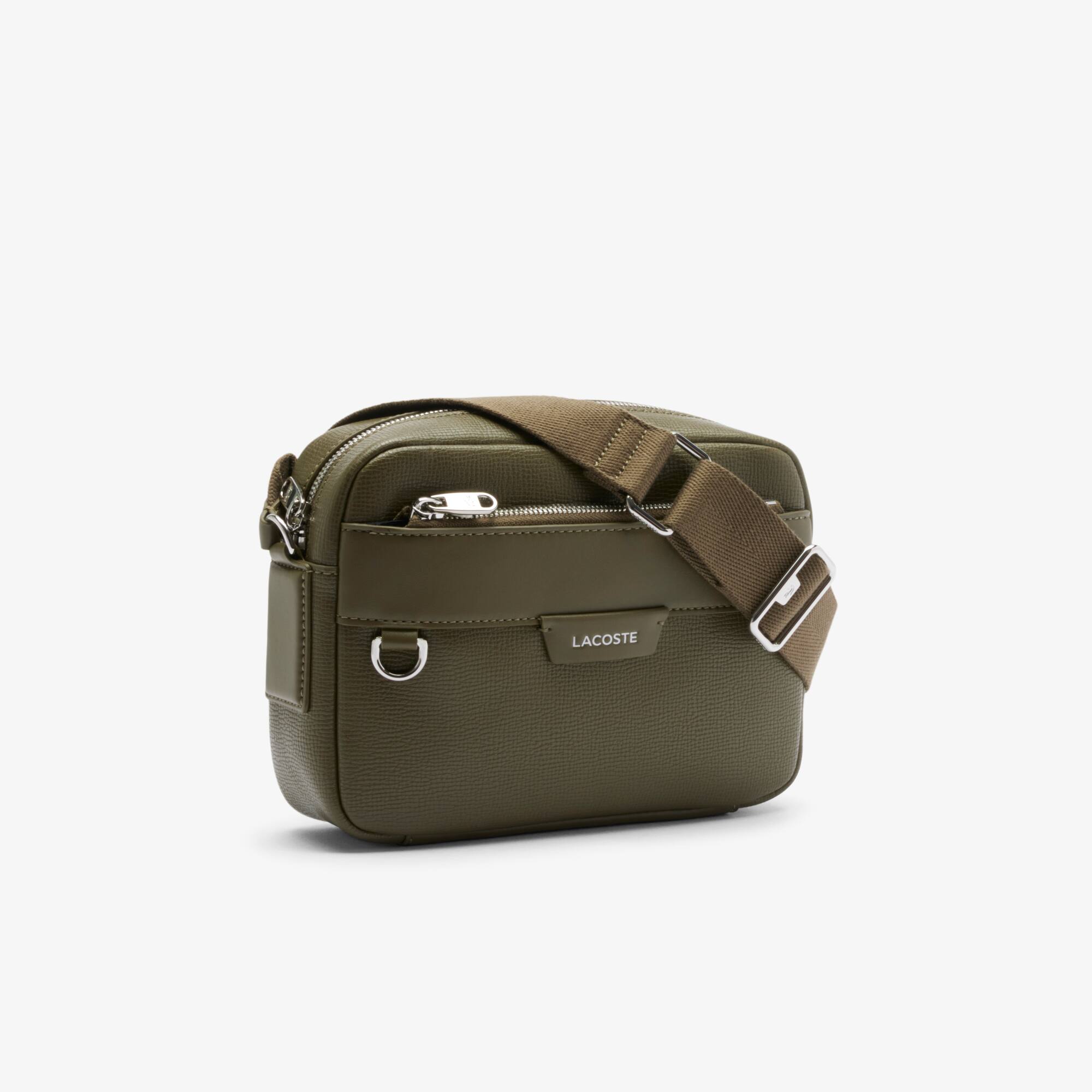 LACOSTE ジオメトリックパターン ボディバッグ Men's Ossian Leather Reporter Bag - Bags - New In 2026 | Lacoste
