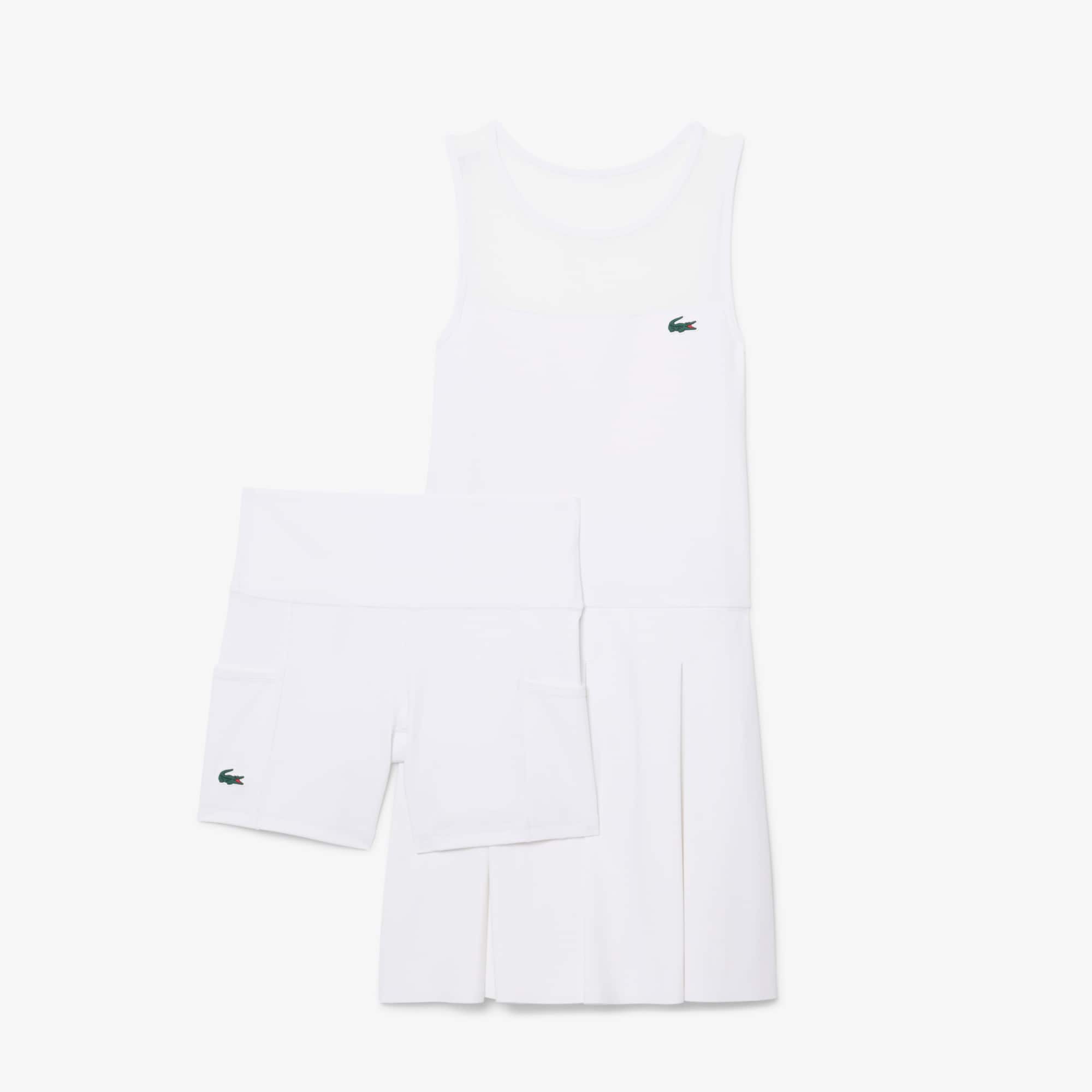Dual Fabric Pleated Stretch Tennis Dress