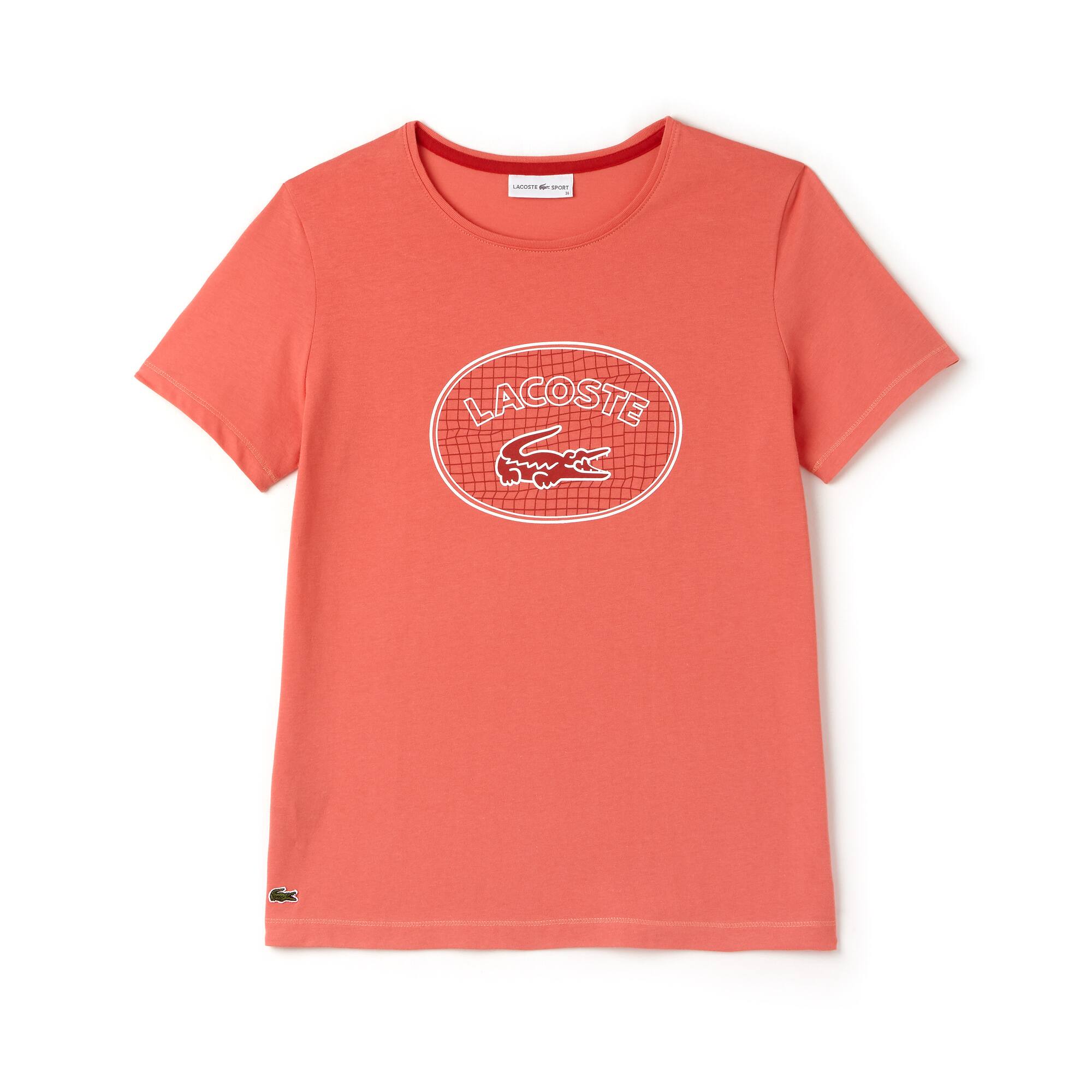 Women's SPORT Oversized Logo Design Jersey Tennis Tshirt LACOSTE