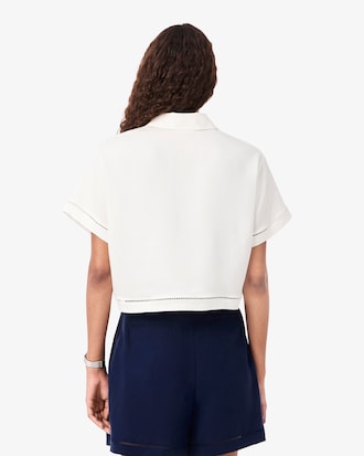 Polo oversize twill fluide