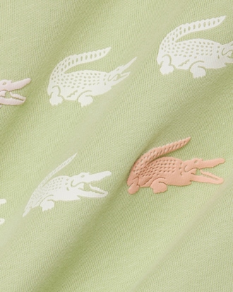 Crocodile Print Cotton T-Shirt