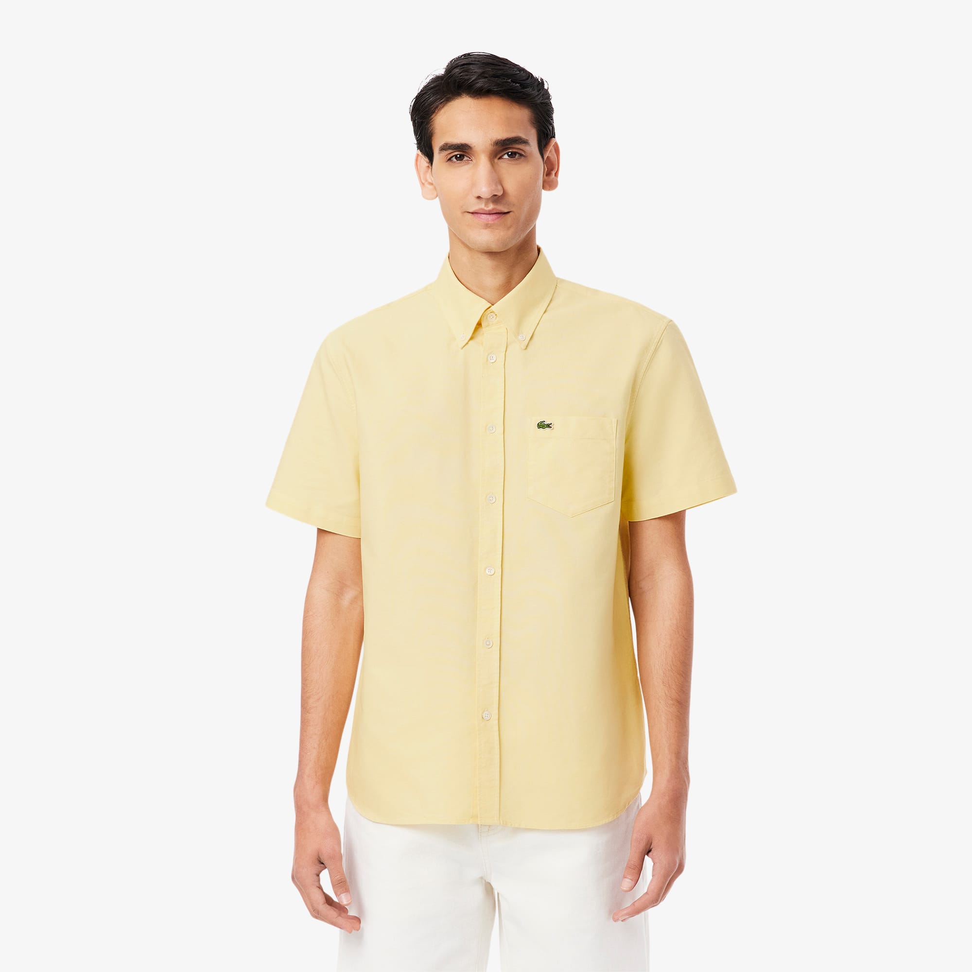 トップス Square Tail Oxford Short Sleeve Shirt XL Stretch Washed Oxford Short Sleeve Shirt - Light Green