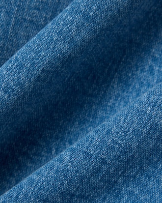 Padded Badge Accent Denim Bomber Jacket