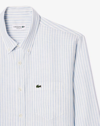 Men's Regular Fit Striped Linen Shirt