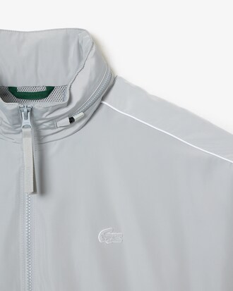 Men's Contrast Details Water-Resistant Zip-Up Jacket