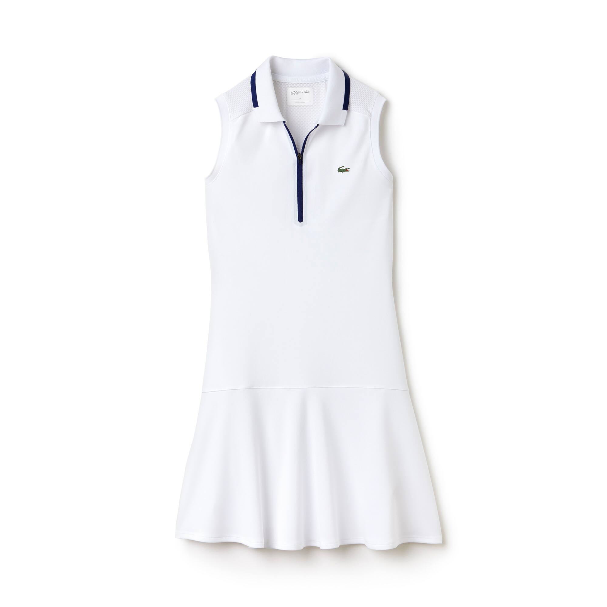 Women S Sport Tennis Technical Piqué Mesh Flared Dress Lacoste N A