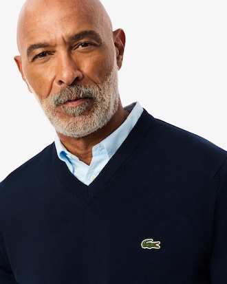Men's Cotton V-Neck Sweater