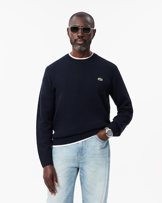 Men's 3D Knit Cashmere Crew Neck Sweater