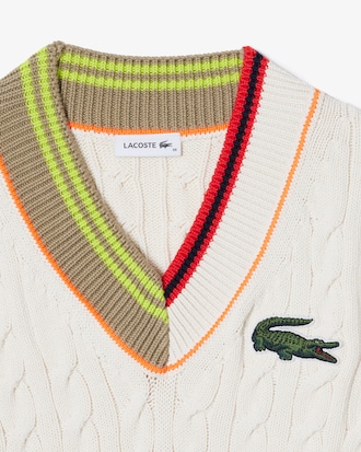 Women&rsquo;s Lacoste Cable Knit Sweater Vest