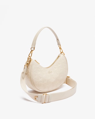 Women's Maheki Embossed Leather Half Moon Bag