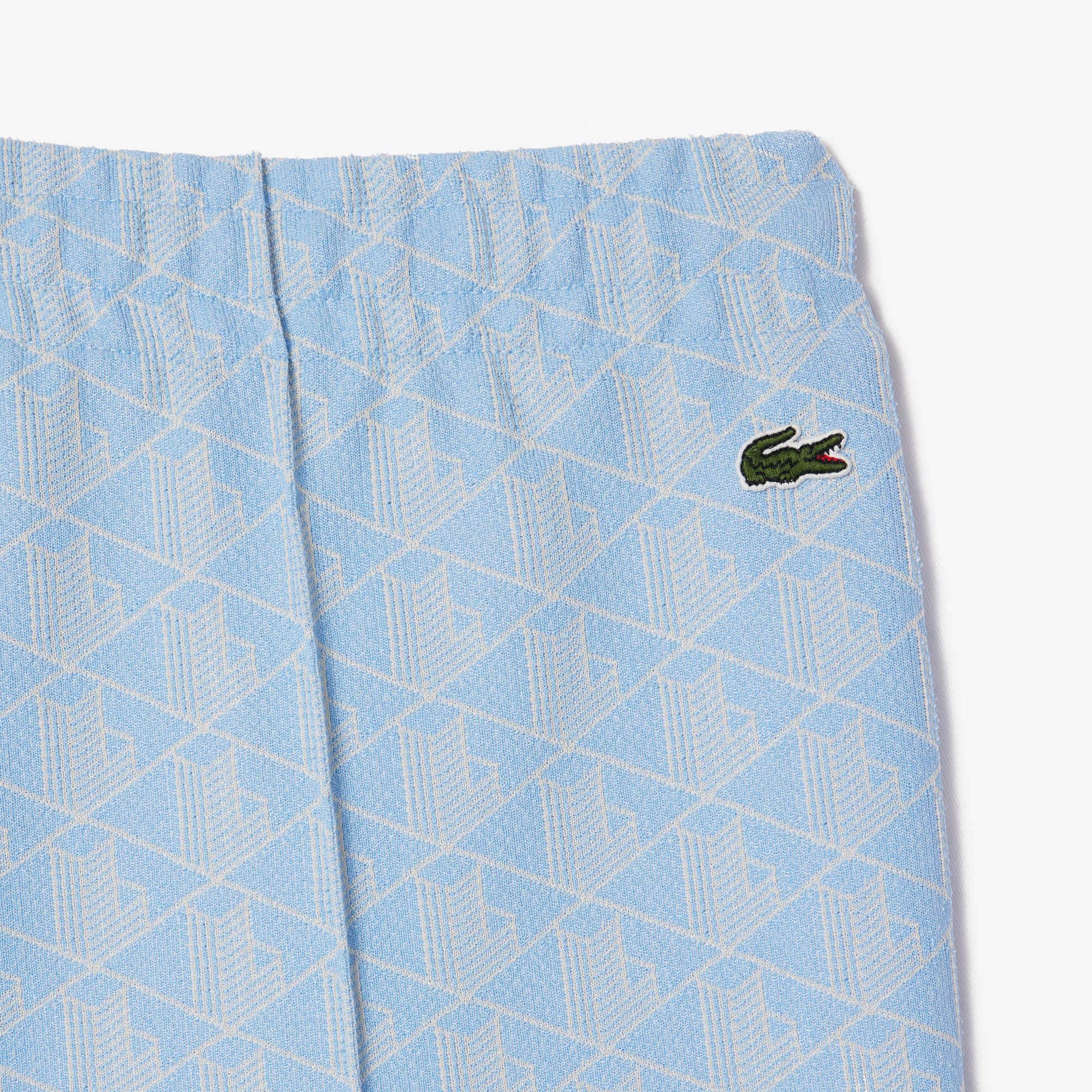 パンツ LACOSTE Women Straight Pants XF9313 525 Blue Women's Flared Monogram Sweatpants - Pants & Leggings - New