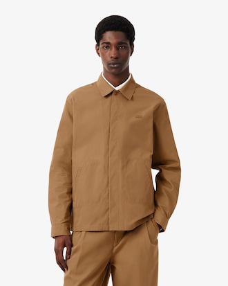 Cotton Blend Twill Overshirt