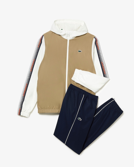 Beige / White / Navy Blue / White