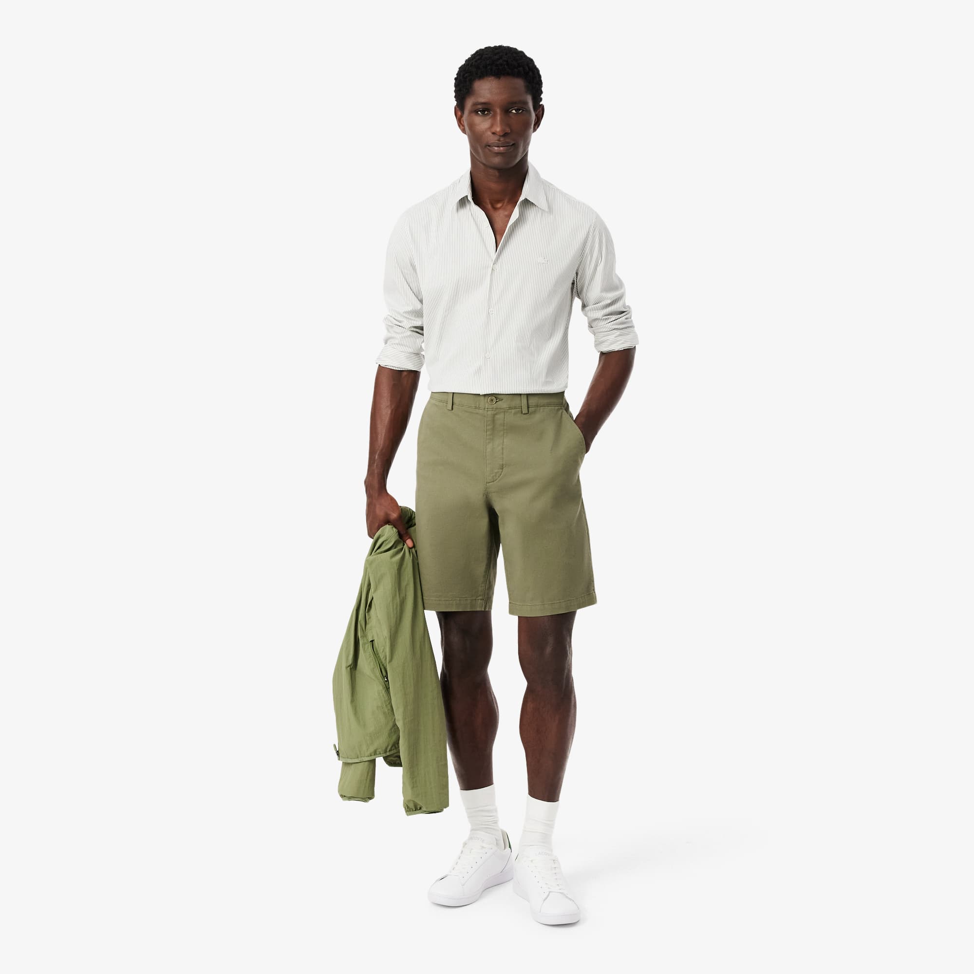 Lacoste Regular Fit Stretch Cotton Chino Bermuda Shorts