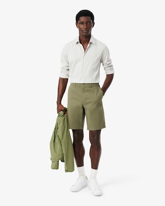 Regular Fit Stretch Cotton Chino Bermuda Shorts
