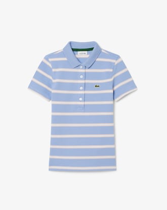 Girls' Striped Petit Piqué Polo